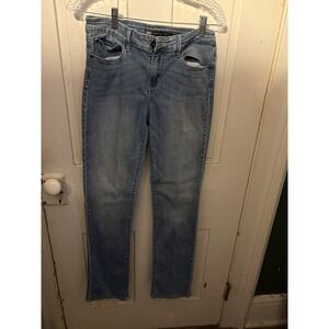 LEVIS Demi Curve Jeans Womens 28X30 Blue Denim Slim Straight Mid Rise Stretch